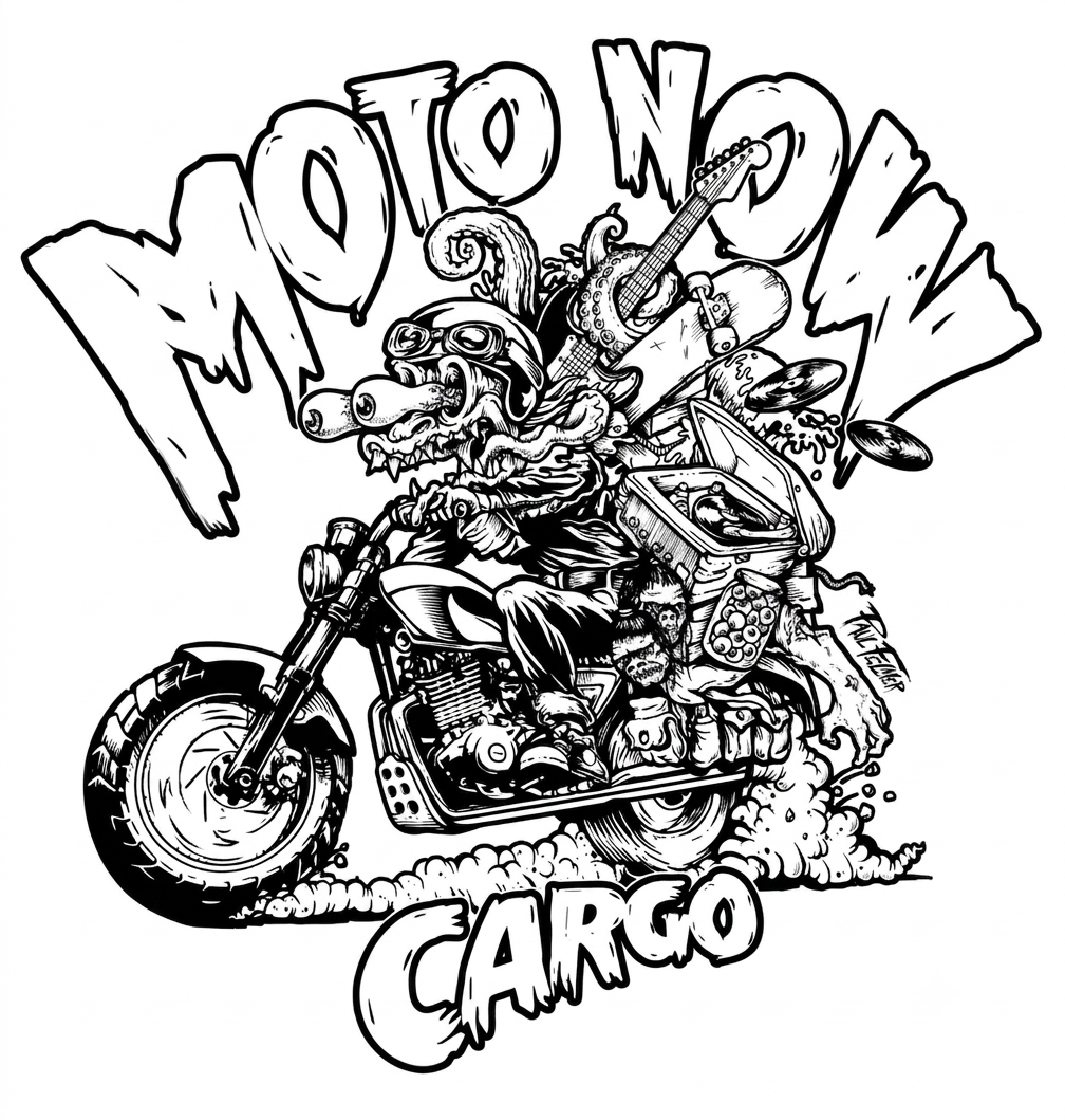 Motornow Cargo — ilustración comic style